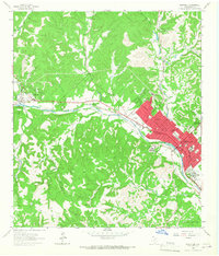 1964 Map of Kerrville, TX, 1967 Print