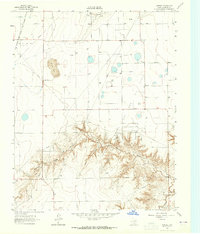 preview thumbnail of historical topo map of Hansford County, TX in 1962