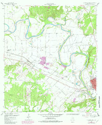 1958 Map of La Grange, TX, 1982 Print