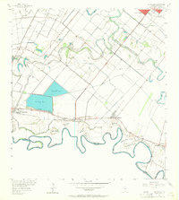 1956 Map of La Paloma, TX, 1964 Print