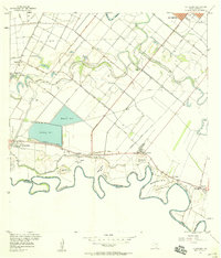 1956 Map of La Paloma, TX, 1958 Print