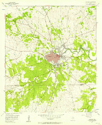 1954 Map of Lampasas, TX, 1957 Print