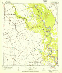 Download a high-resolution, GPS-compatible USGS topo map for Lane City SE, TX (1953 edition)