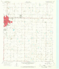 1965 Map of Levelland, TX, 1966 Print