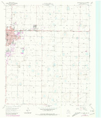 1965 Map of Levelland, TX, 1981 Print
