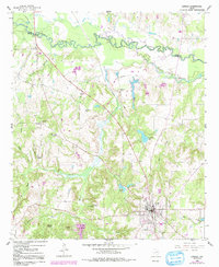 Download a high-resolution, GPS-compatible USGS topo map for Lindale, TX (1991 edition)