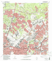 preview thumbnail of historical topo map of Bexar County, TX in 1992
