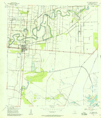 1955 Map of Los Fresnos, TX, 1957 Print