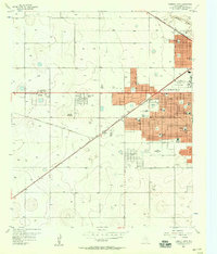 1957 Map of Lubbock West, 1958 Print