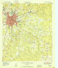 preview thumbnail of historical topo map of Lufkin, TX in 1950