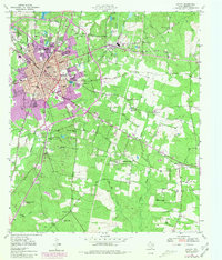 1949 Map of Lufkin, TX, 1981 Print