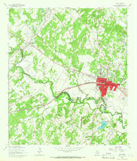 preview thumbnail of historical topo map of Luling, TX in 1964