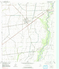 Download a high-resolution, GPS-compatible USGS topo map for Markham, TX (1991 edition)
