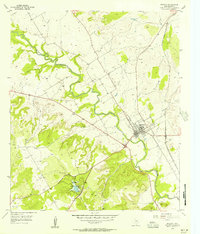 1955 Map of Meridian, TX, 1956 Print