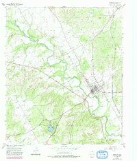 1955 Map of Meridian, TX, 1979 Print