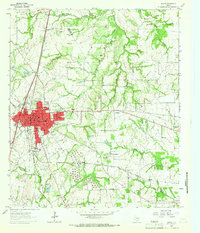 1963 Map of Mexia, TX, 1966 Print