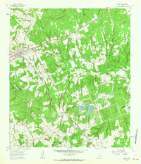 1962 Map of Milano, TX, 1964 Print