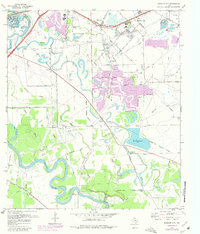 Download a high-resolution, GPS-compatible USGS topo map for Missouri City, TX (1980 edition)