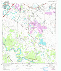 Download a high-resolution, GPS-compatible USGS topo map for Missouri City, TX (1991 edition)