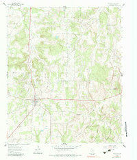 1961 Map of Montague, TX, 1984 Print