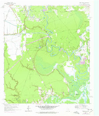 Download a high-resolution, GPS-compatible USGS topo map for Moss Bluff, TX (1977 edition)
