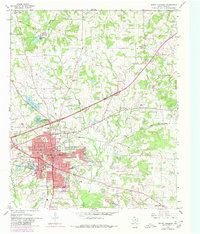 Download a high-resolution, GPS-compatible USGS topo map for Mount Pleasant, TX (1980 edition)