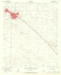 1962 Map of Muleshoe, TX, 1965 Print