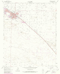 1962 Map of Muleshoe, TX, 1981 Print