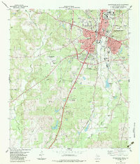 Download a high-resolution, GPS-compatible USGS topo map for Nacogdoches South, TX (1983 edition)