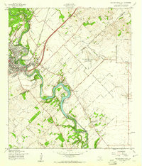 1958 Map of New Braunfels, TX, 1961 Print