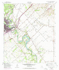 1958 Map of New Braunfels, TX, 1975 Print