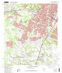 Download a high-resolution, GPS-compatible USGS topo map for Oak Hill, TX (1988 edition)
