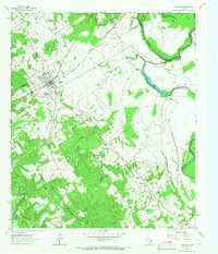 Download a high-resolution, GPS-compatible USGS topo map for Oakwood, TX (1967 edition)