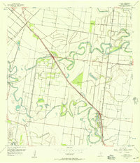 1956 Map of Olmito, 1967 Print