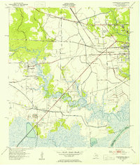 1943 Map of Orange, TX, 1953 Print