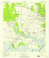 1957 Map of Orange, TX, 1958 Print
