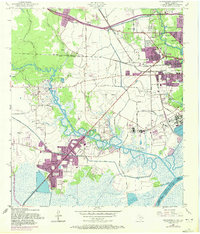 1957 Map of Orange, TX, 1972 Print