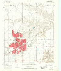 1963 Map of Pampa, TX, 1968 Print