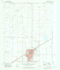 1973 Map of Perryton, TX, 1976 Print