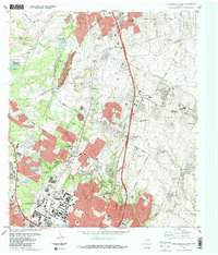 preview thumbnail of historical topo map of Travis County, TX in 1987