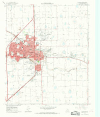 preview thumbnail of historical topo map of Plainview, TX in 1965