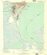 preview thumbnail of historical topo map of Jefferson County, TX in 1943