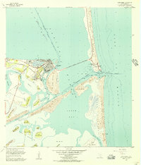 preview thumbnail of historical topo map of Port Isabel, TX in 1955