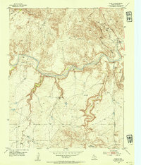 Download a high-resolution, GPS-compatible USGS topo map for Puente, TX (1954 edition)