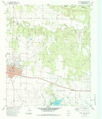 Download a high-resolution, GPS-compatible USGS topo map for Quanah East, TX (1985 edition)