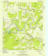 Download a high-resolution, GPS-compatible USGS topo map for Redbank, TX (1954 edition)