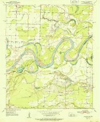 preview thumbnail of historical topo map of Bowie County, TX in 1951