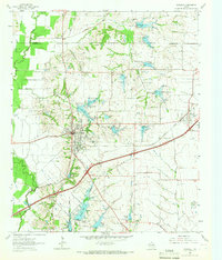 1963 Map of Rockwall, TX, 1966 Print