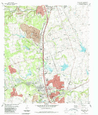 preview thumbnail of historical topo map of Round Rock, TX in 1987