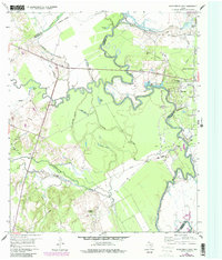 Download a high-resolution, GPS-compatible USGS topo map for Roustabout Camp, TX (1984 edition)